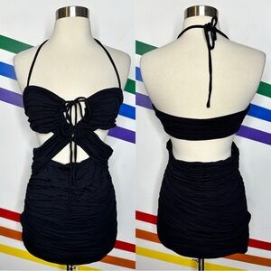 NEW Anthropologie jersey knit strappy mini dress size XS